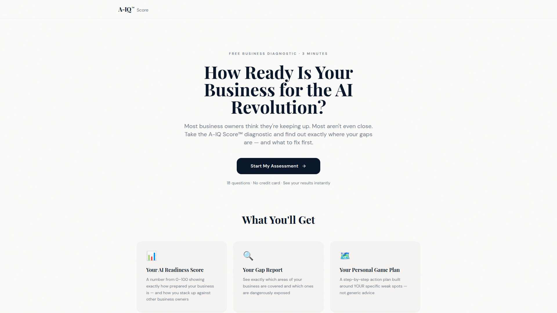 A-IQ Score template preview